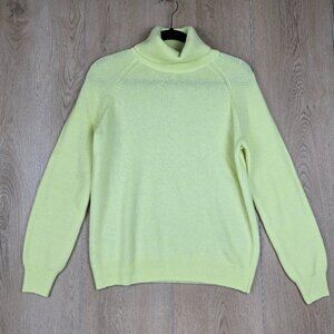 LOFT Lime Green Cozy Turtleneck Sweater - M